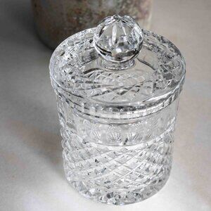 Vintage cut crystal lidded jar